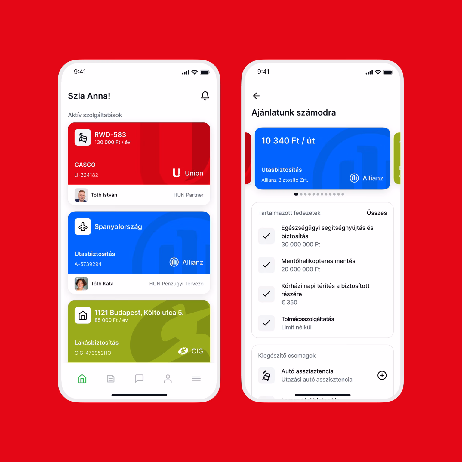 Insurance mobile application UX/UI design by AK Visuals